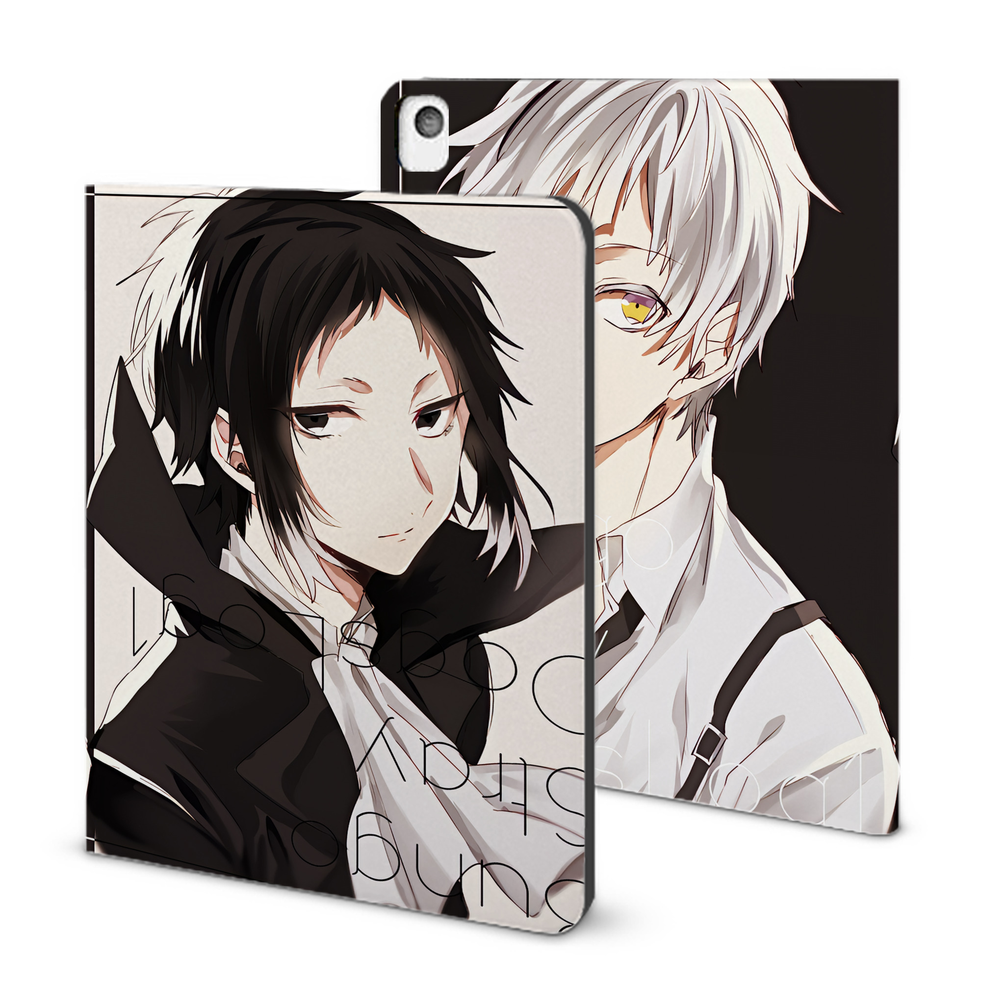 （画像用） 文豪ストレイドッグス Bungo Stray Dogs IPadケース ペンホルダー付き ブックスタイルデザイン
